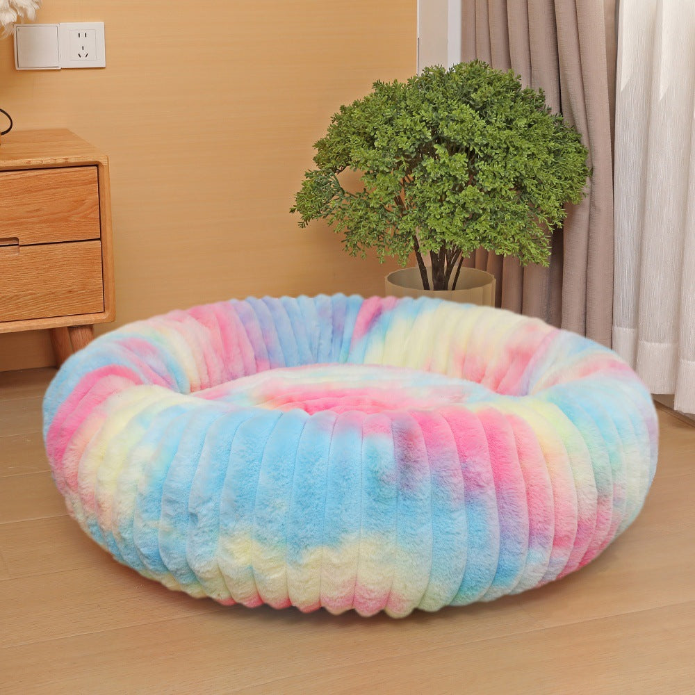 Women Round Cuddle Bed with High Edges Kalsten