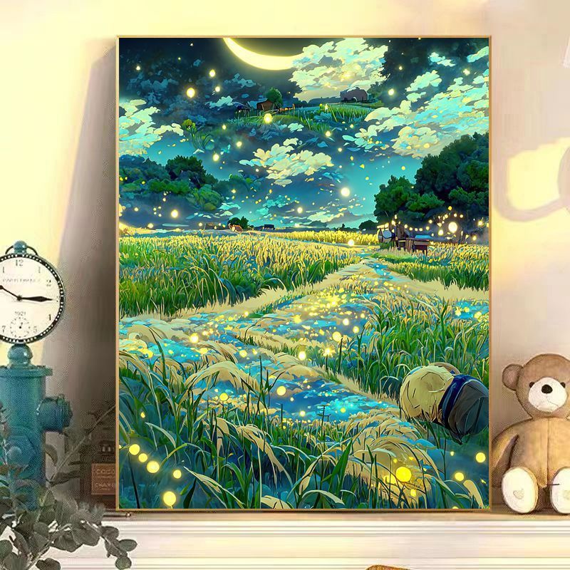 Enchanting Moonlit Landscape Canvas Art Kalsten