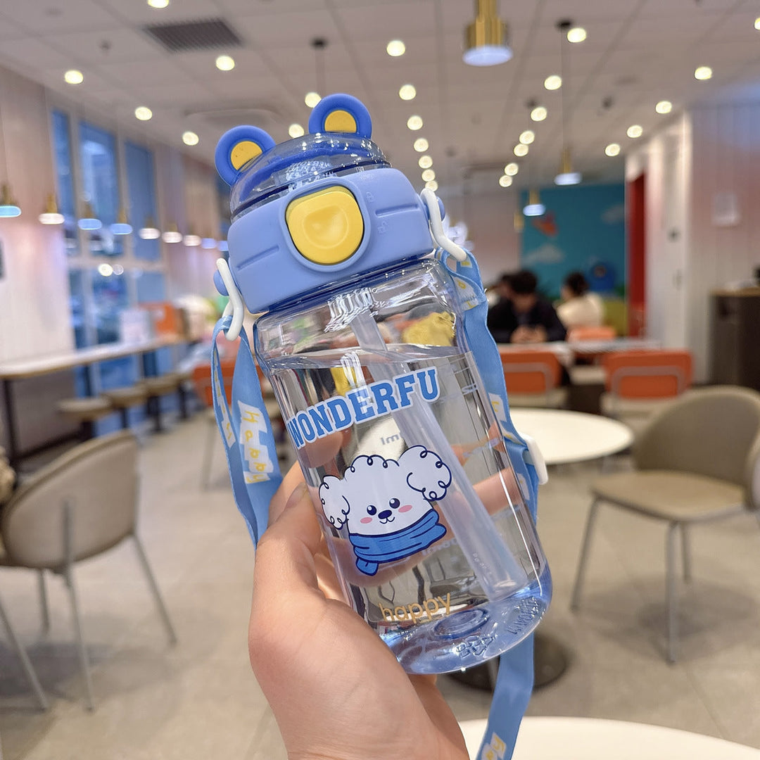 Ladies Playful waterproof drinking bottle with carrying strap Kalsten