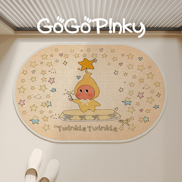 Whimsical Cartoon Character Bath Rug