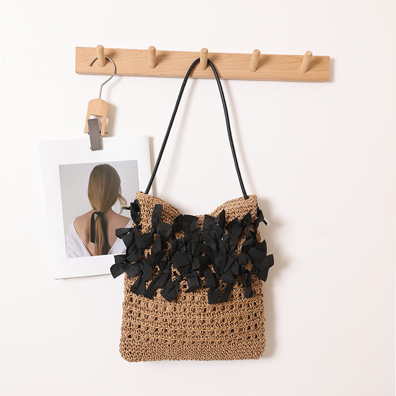 Handmade beach bag with decorative bows Kalsten