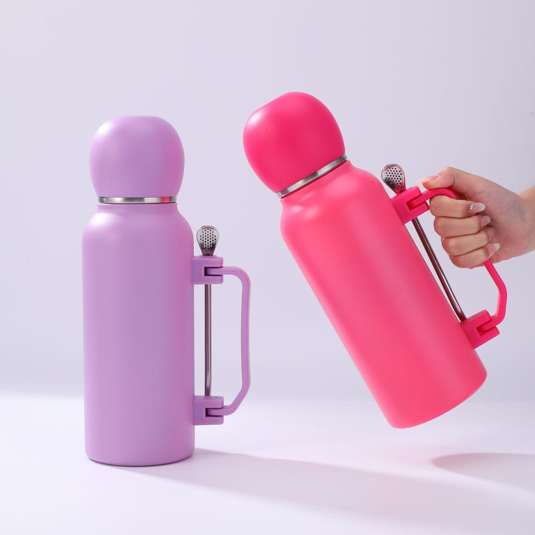 Women practical insulated bottle with integrated tea strainer Kalsten