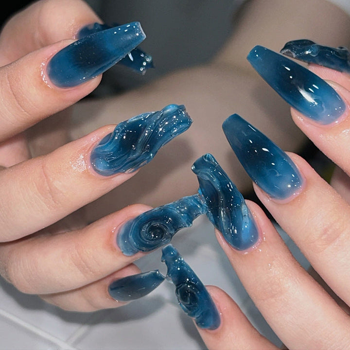 Artistic Swirl Press-On Nail Extensions Kalsten