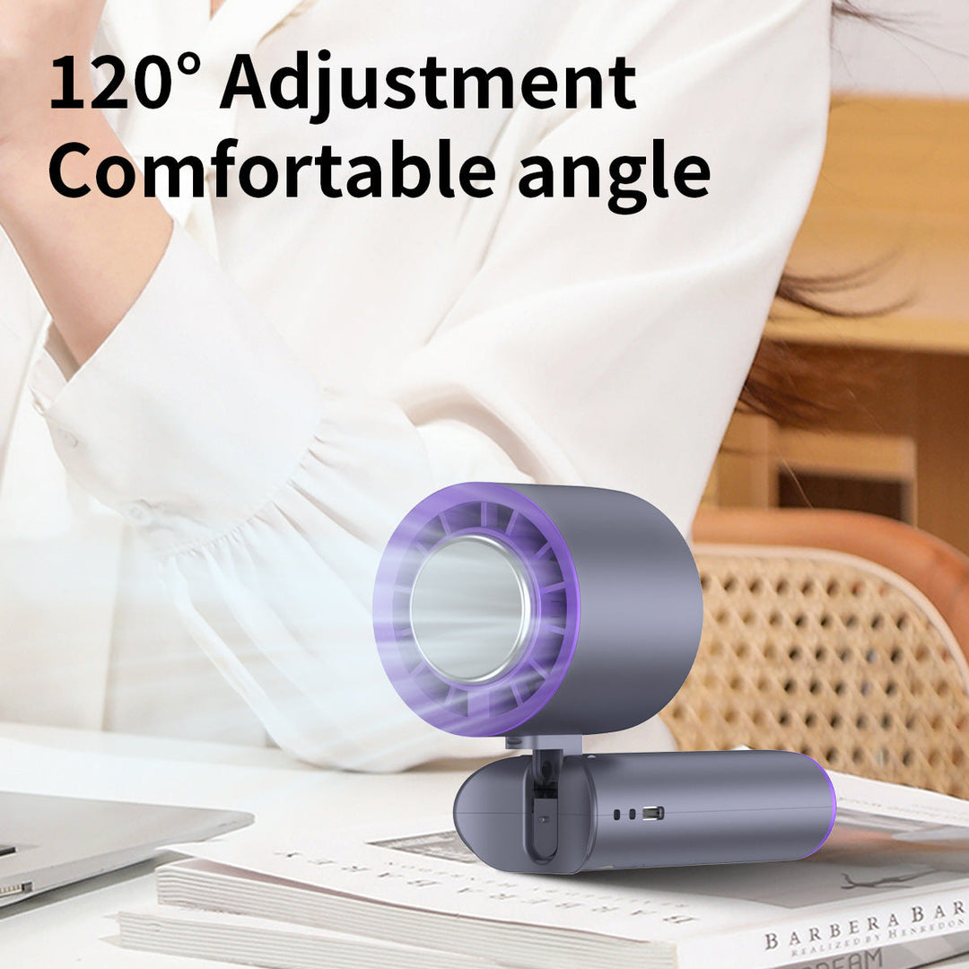 Unisex nan foldable portable handheld cooling fan with digital LED display and ice-sensing technology Kalsten