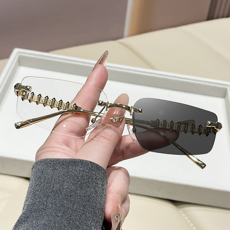 Women's fashion rectangular glasses with extravagant accents Kalsten