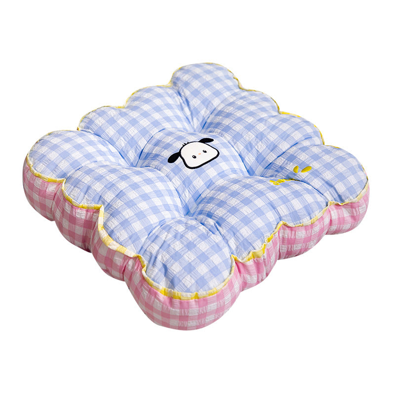 Padded seat cushion with floral motif Kalsten