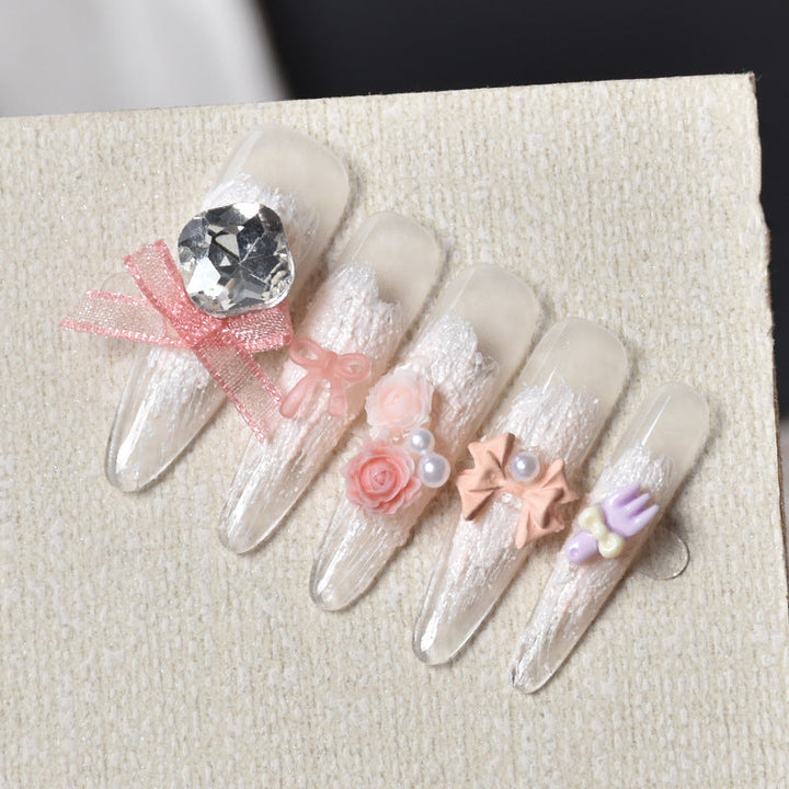 Decorative Floral Nail Press-On Set Kalsten