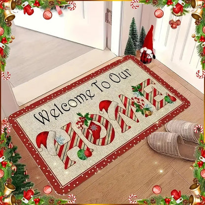 Festive Holiday-Themed Welcome Mat Acalora