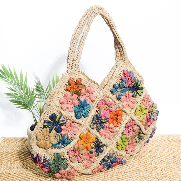 Handcrafted crossbody bag with floral decorative embroidery Kalsten
