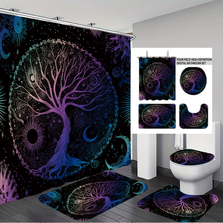 Artistic Tree Design Bathroom Set Kalsten