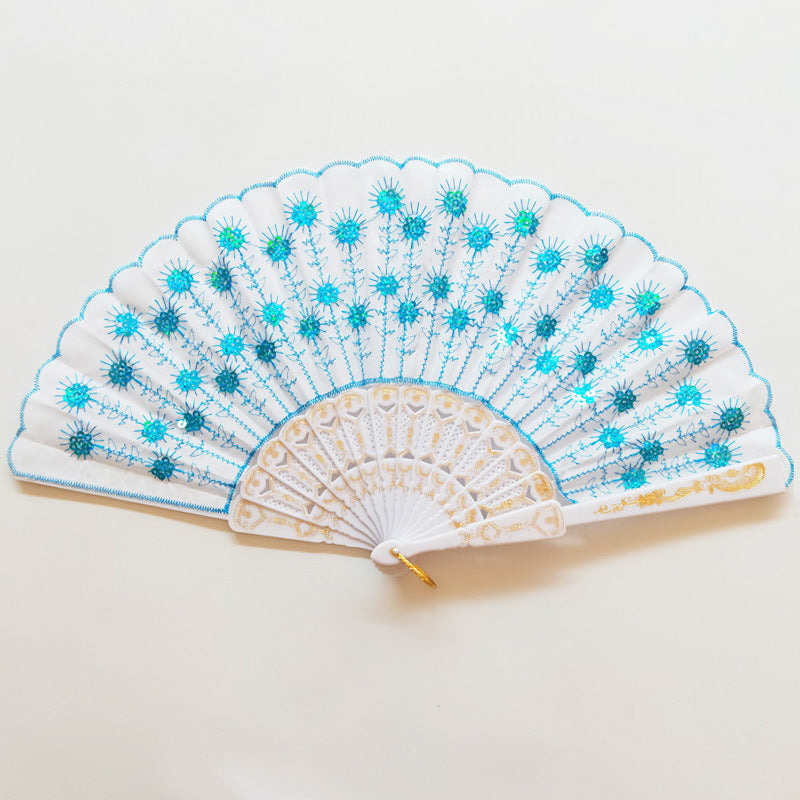 Ladies handcrafted fan with exquisite embroidery Kalsten
