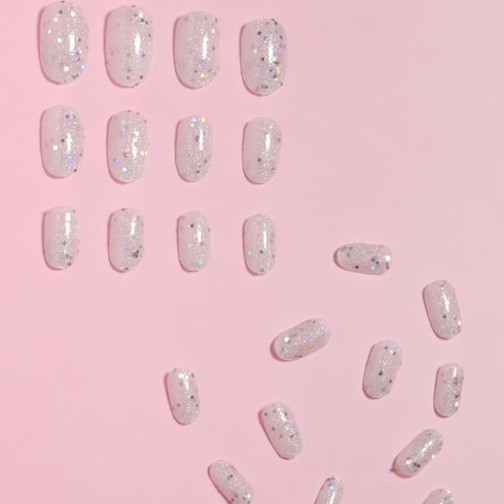 Sparkling Glitter Press-On Nail Set Kalsten