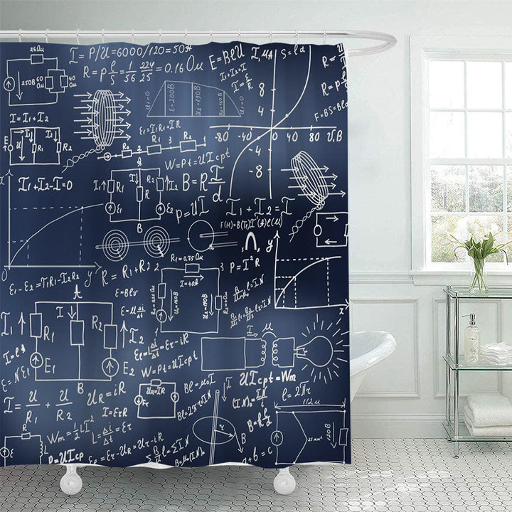 Shower Curtain with Scientific Equation Design Kalsten