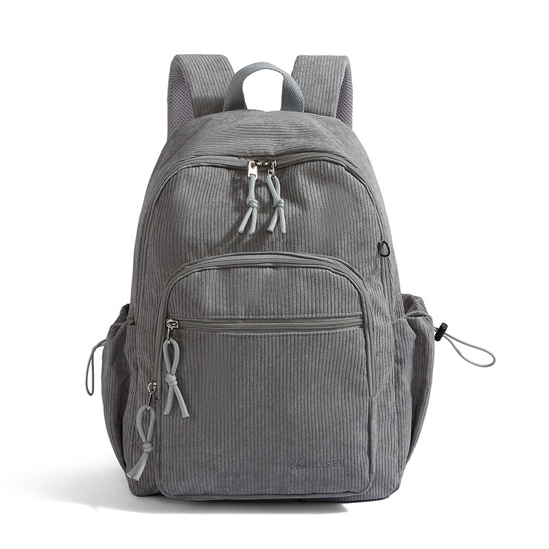 Textured Corduroy Travel Backpack Kalsten