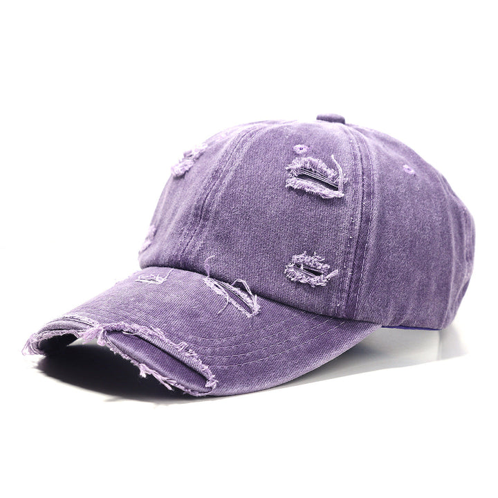 Women's washed baseball cap with destroyed look Kalsten
