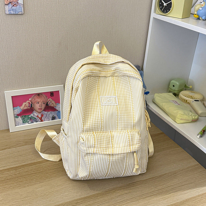 Casual Striped Backpack