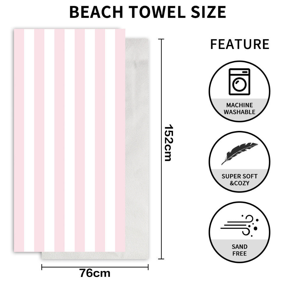 Beach towel with elegant wide stripes Kalsten