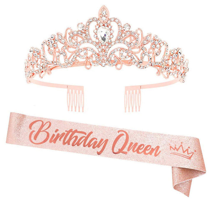 Women's festive birthday sash with glitter Kalsten