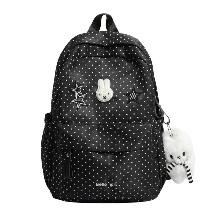 Trendy Polka Dot Canvas Backpack Kalsten