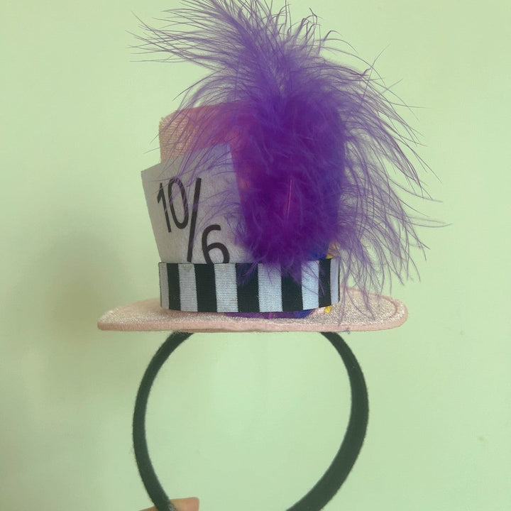 Unisex nan Party hairband with mini top hat and patriotic star ribbon Kalsten