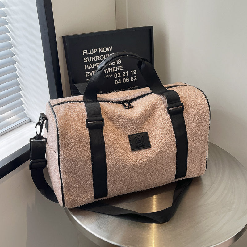 Cozy Fleece-Lined Travel Duffle Bag Acalora