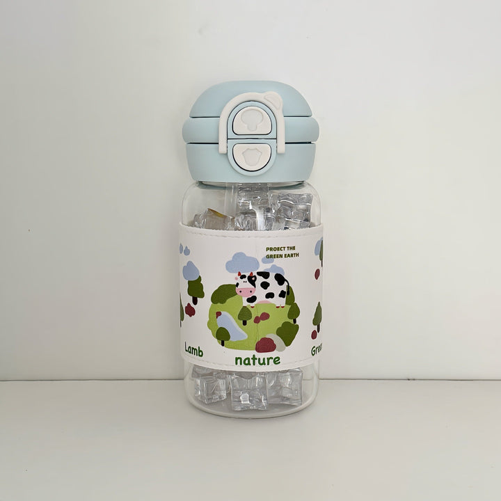 Women's water bottle with creative design and integrated straw Kalsten