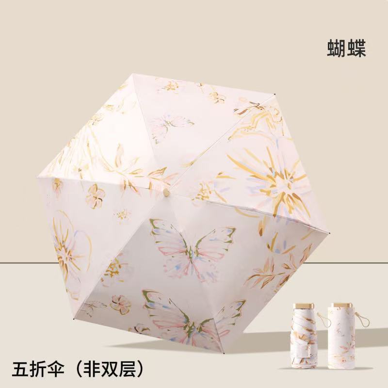 Ladies Folding Umbrella with Elegant Floral Design Kalsten