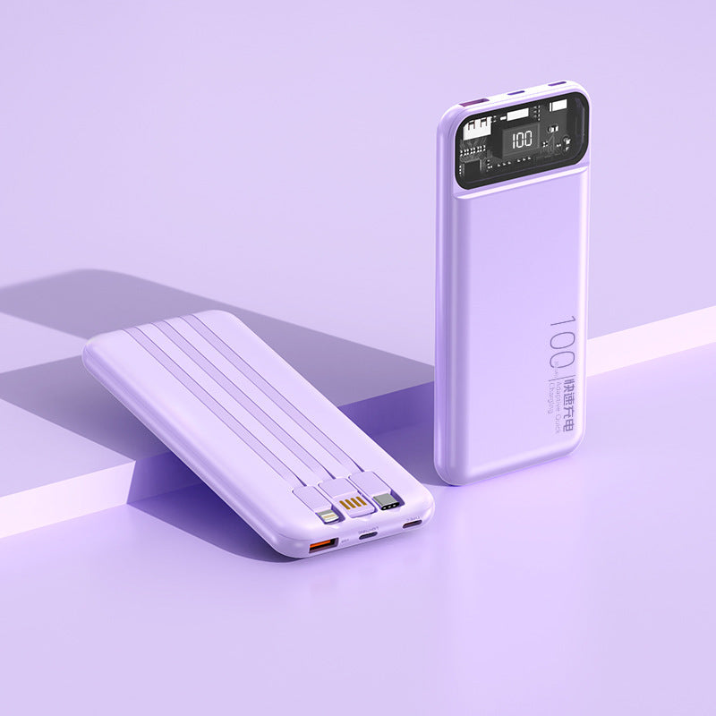 Portable power bank with multifunctional cable system and digital display Kalsten