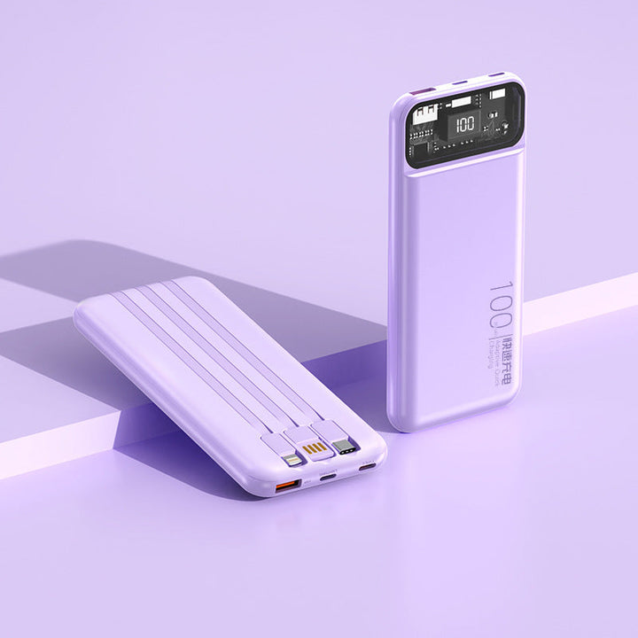 Portable power bank with multifunctional cable system and digital display Kalsten