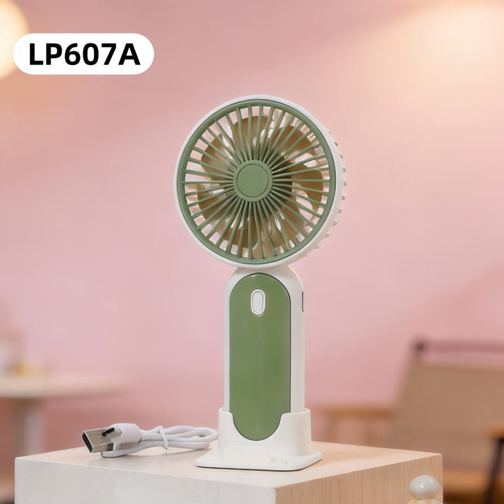 Women's Portable Handheld Fan with USB Charging Function and Ergonomic Handle Kalsten