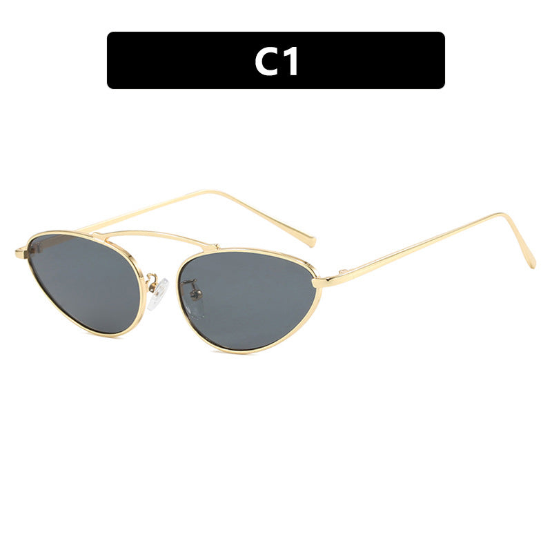Women trendy Cat-Eye sunglasses with slim metal frame Kalsten