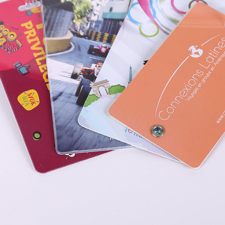 durable PVC luggage tag set with transparent loop Kalsten