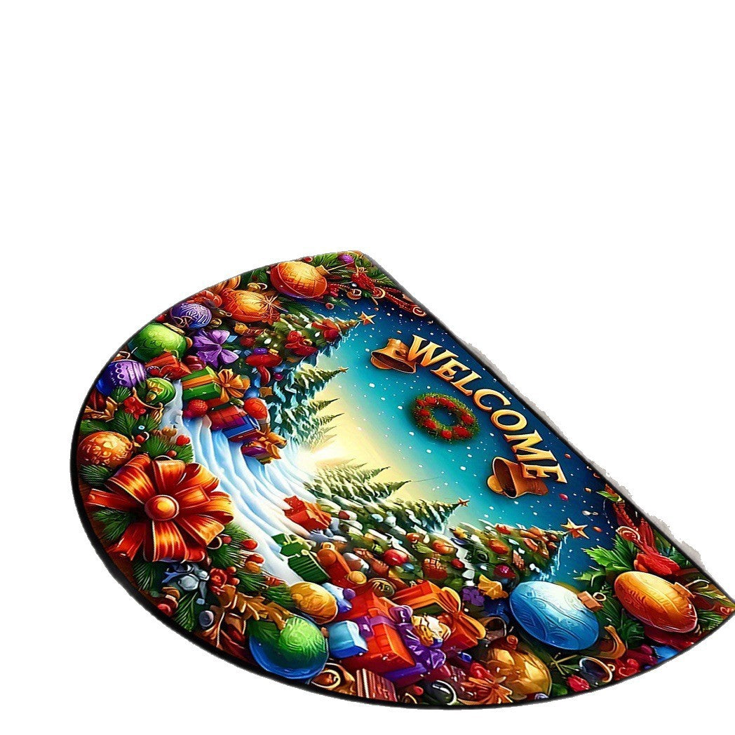 Festive Holiday-Themed Welcome Mat Acalora