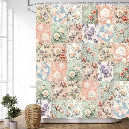 Floral Embossed Shower Curtain Kalsten