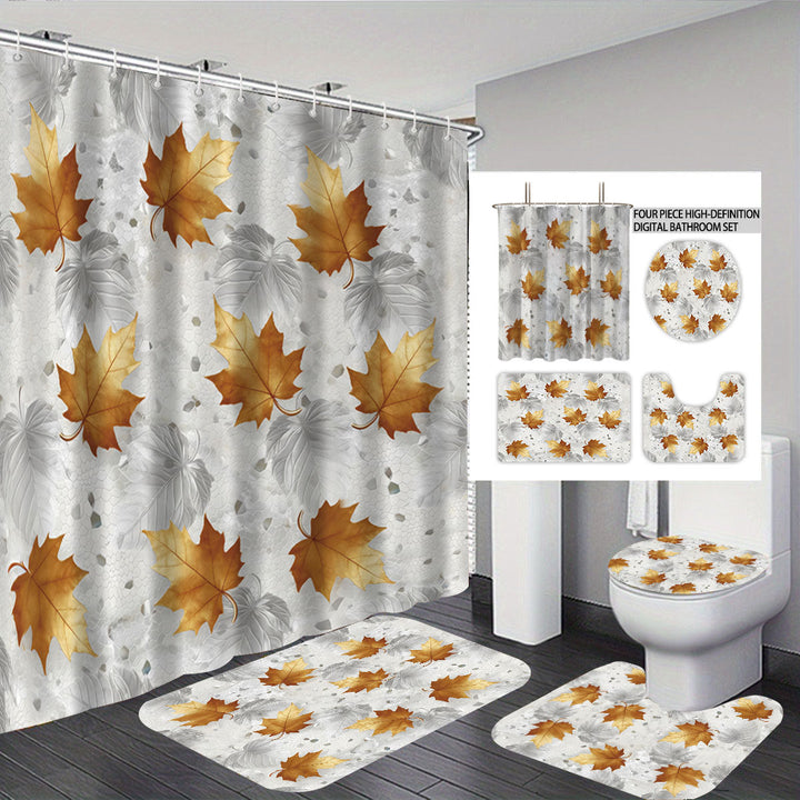 Autumn Leaves Digital Bathroom Set Kalsten