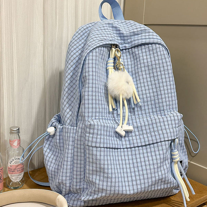 Durable Checked School Backpack
