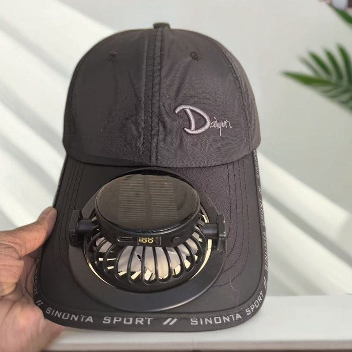 Sporty baseball cap with detachable solar fan Kalsten