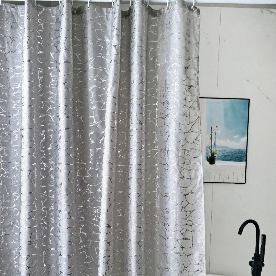 Elegant Textured Shower Curtain Kalsten