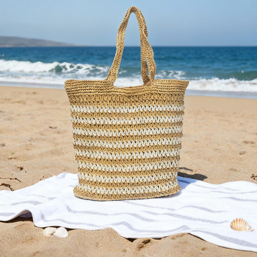 Braided beach bag with breathable structure Kalsten