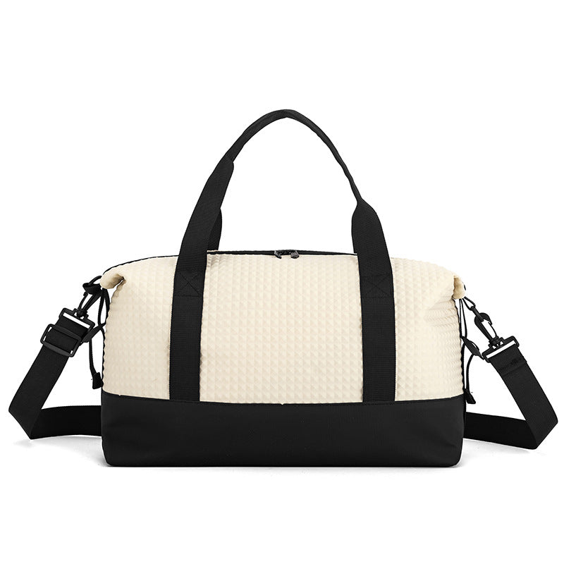 Textured Fabric Travel Duffle Bag Kalsten