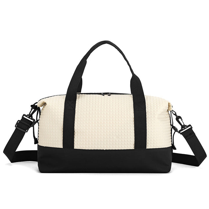 Textured Fabric Travel Duffle Bag Kalsten