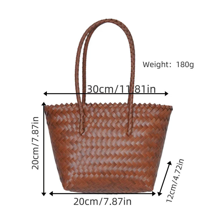 Braided tote bag with ergonomic handles Kalsten