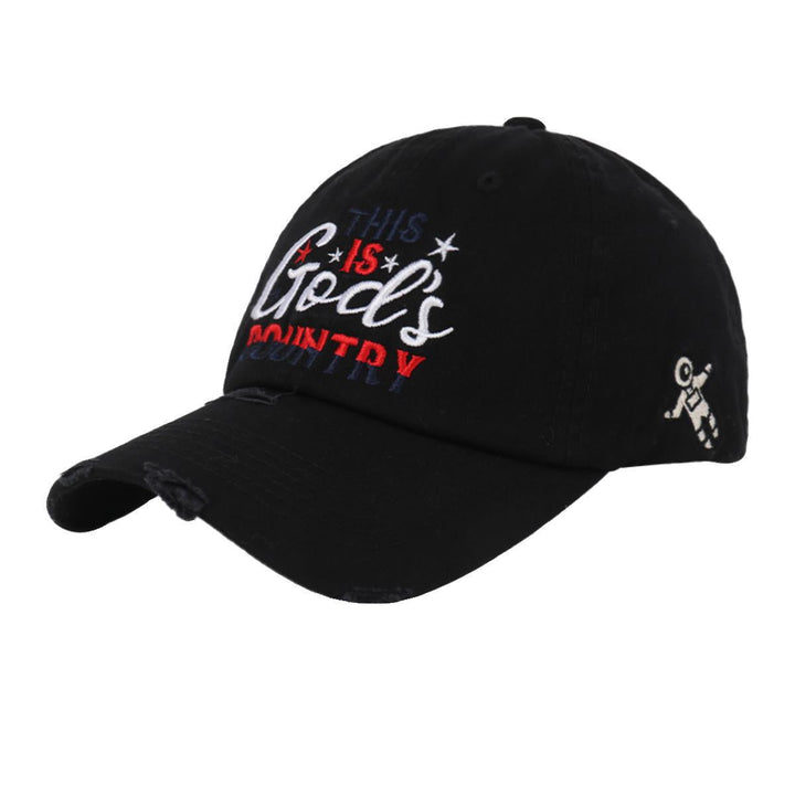 Men's Distressed Embroidered Baseball Cap Kalsten