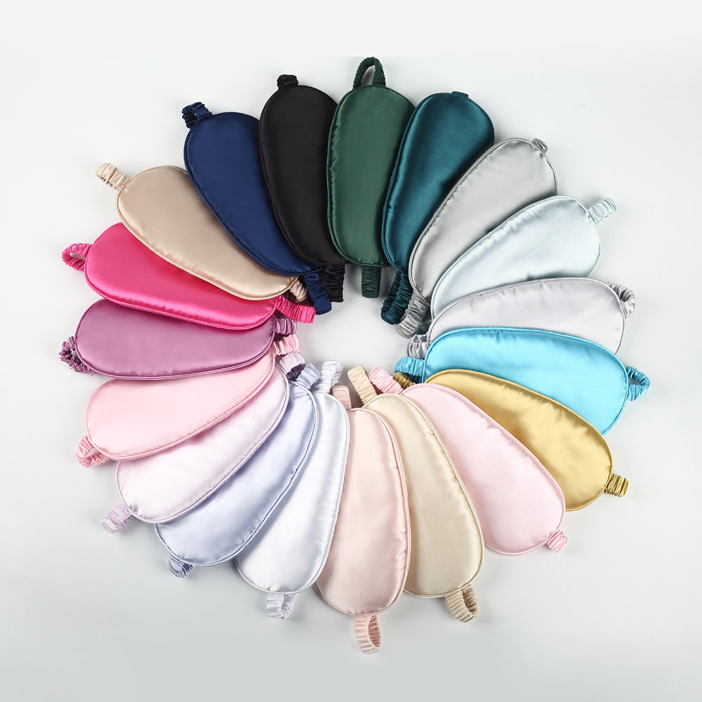 Women's nano silk sleep mask with padded eye area, adjustable elastic band, and storage pouch Kalsten