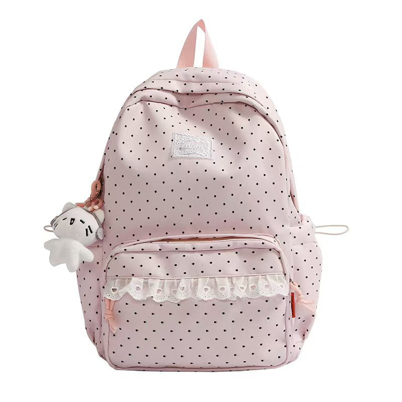 Polka Dot Ruffled Backpack Kalsten