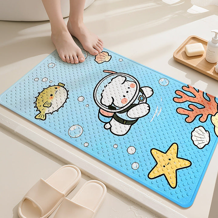 Playful Cartoon Dog Bath Mat Kalsten