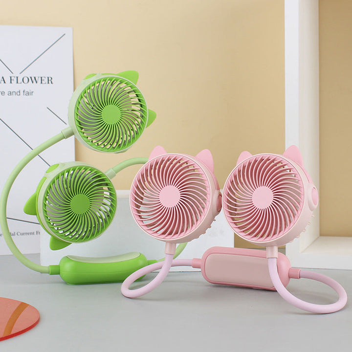 Women's Portable Mini Neck Fan with Dual Blower Kalsten