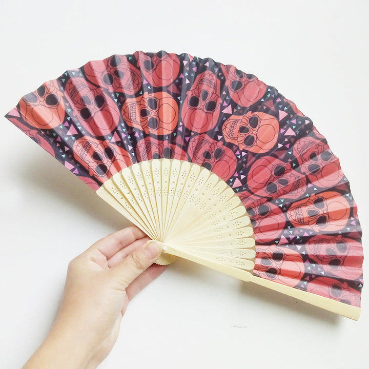 Women's Halloween costume fan with unique lettering Kalsten