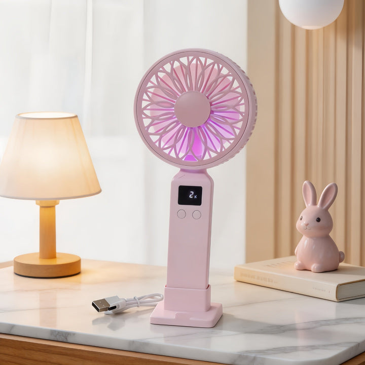 Women Portable Mini Fan with Digital Control Kalsten
