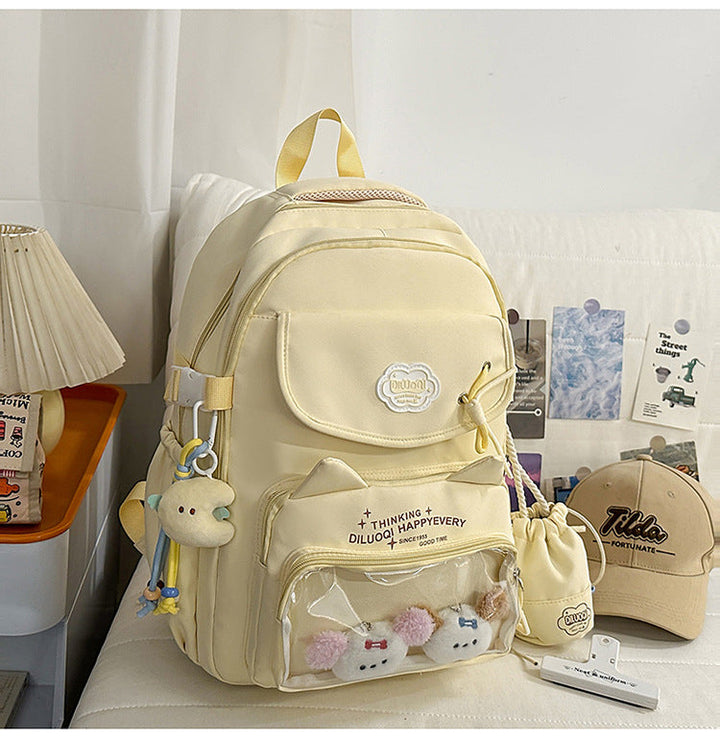 Cat-Designed Multi-Pocket School Backpack Kalsten